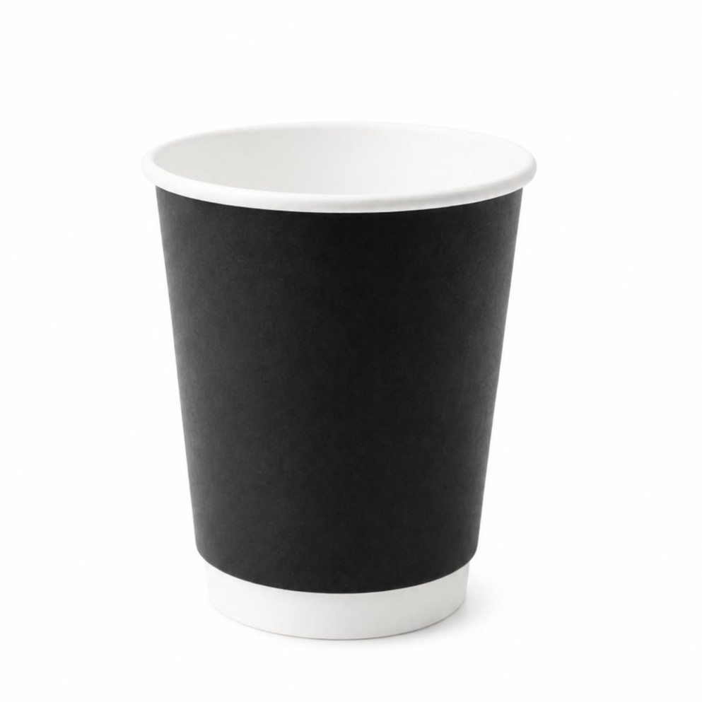 Black Double Wall Paper Cups are made from premium food-grade paper with a double-wall design for excellent heat insulation and a comfortable grip. Durable, leak-resistant, and available in various sizes, they are ideal for serving coffee, tea, and other hot beverages in cafés, restaurants, offices, hotels, and takeaway services.