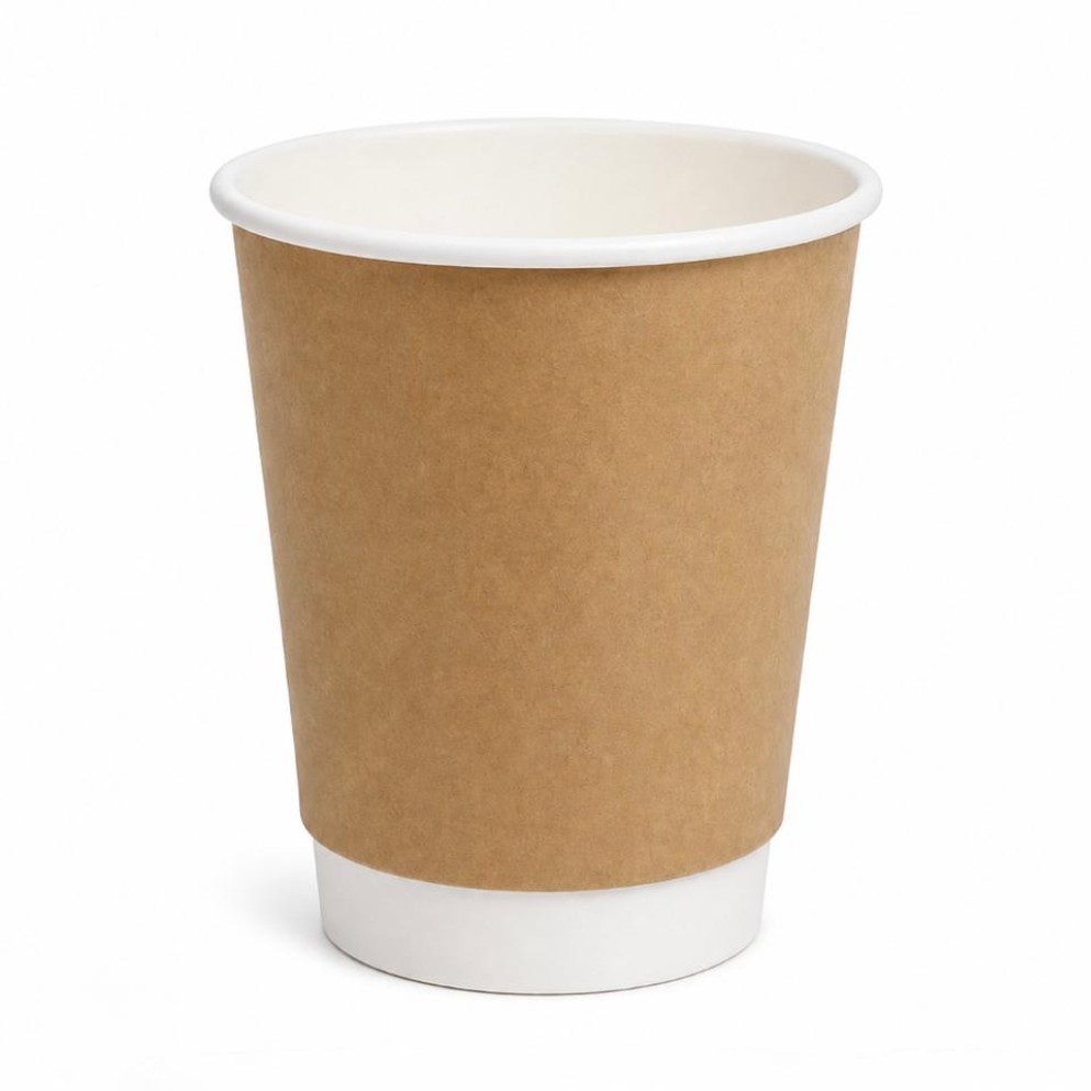 Kraft Double Wall Paper Cups are designed for premium hot beverage service with a stylish natural finish and enhanced heat protection. The double-wall structure helps maintain beverage temperature while providing a comfortable grip for customers. Made from quality food-grade paper, these cups offer excellent strength, durability, and leak resistance. Perfect for coffee, tea, and other hot drinks, they are an ideal choice for cafés, restaurants, offices, hotels, catering, and takeaway businesses.