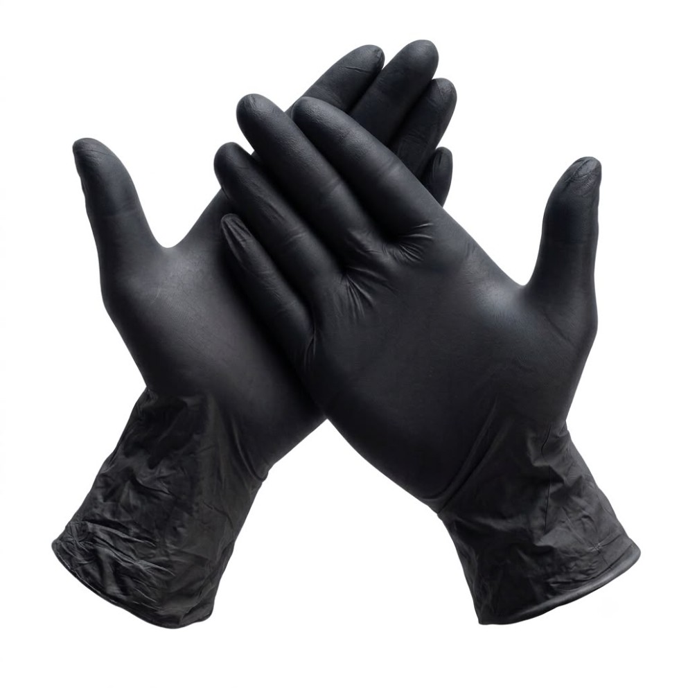 Black Nitrile Gloves offer reliable hand protection with a comfortable, flexible fit for professional, industrial, commercial, and everyday use. Their black color provides a clean, professional appearance while helping conceal stains during demanding tasks. Suitable for cleaning, maintenance, automotive, laboratory, and general workplace applications where hygiene and protection matter. Each box contains 100 pieces, with 10 boxes per carton, providing a total of 1,000 gloves per carton.

Available in Powdered & Powder-Free