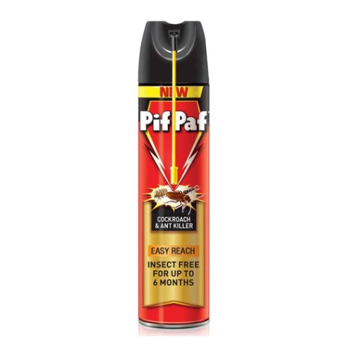 Pif Paf Cockroach & Ant Killer Spray 400ml is an effective insect control spray designed to help remove cockroaches, ants, and other crawling insects from your home and workplace. Its fast-action formula helps protect kitchens, bathrooms, storage areas, and other spaces where insects are commonly found. The convenient 400ml spray bottle makes it easy to apply and helps maintain a clean and comfortable environment.