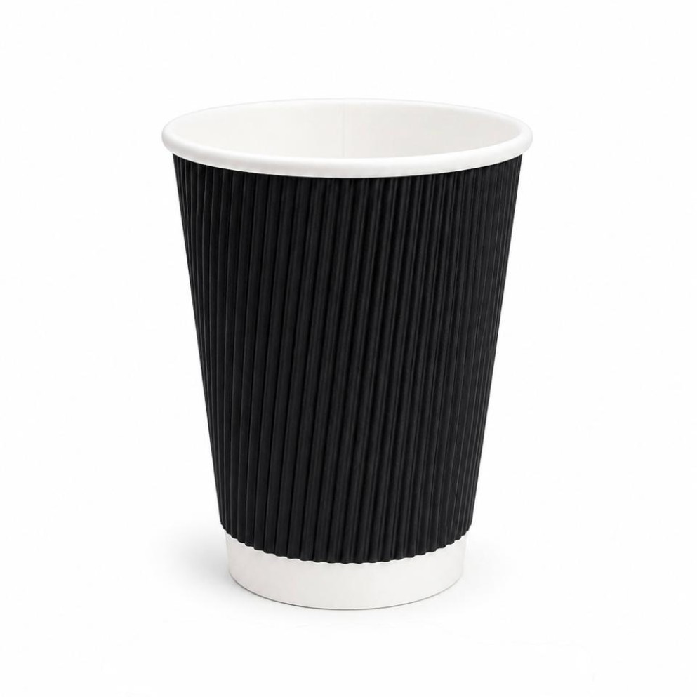 The 8oz Paper Ripple Cup is designed for serving hot beverages with excellent heat insulation and a comfortable grip. Its ripple wall eliminates the need for an extra sleeve, making it ideal for coffee, tea, and hot chocolate. Available in black and brown colors. Packing: 500 pieces per carton.