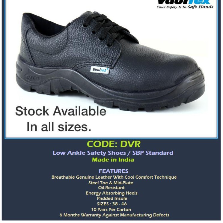 Safety shoes are effective in keeping the feet of industrial workers safe from sharp and heavy objects while working in factories. Footwear for use in chemical processing or semiconductor manufacturing may also be rated to dissipate static electricity.