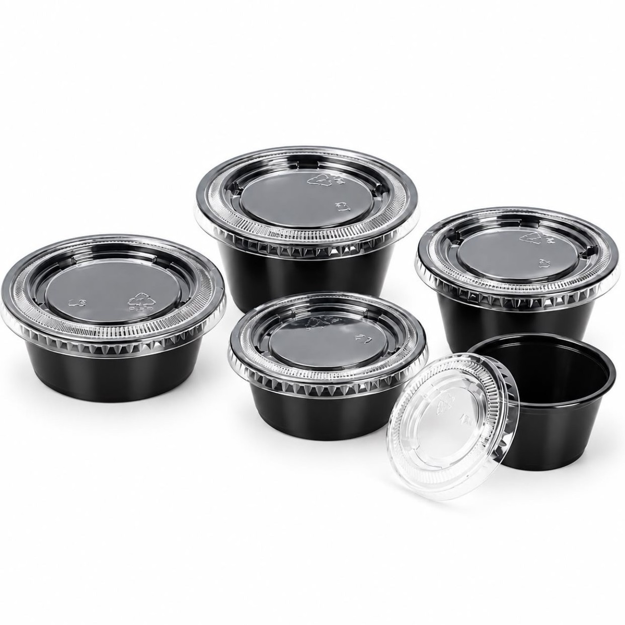 Black Souffle Cups with Lid