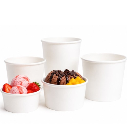 White Paper Ice Cream Cups