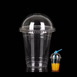 Disposable Plastic Juice cup with Lid