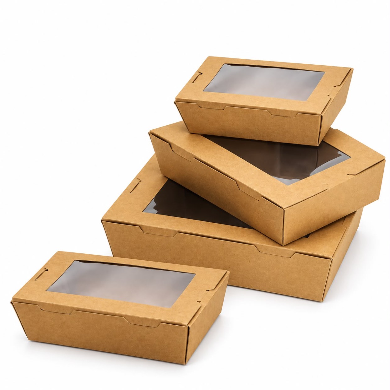 Kraft Meal Box with Window