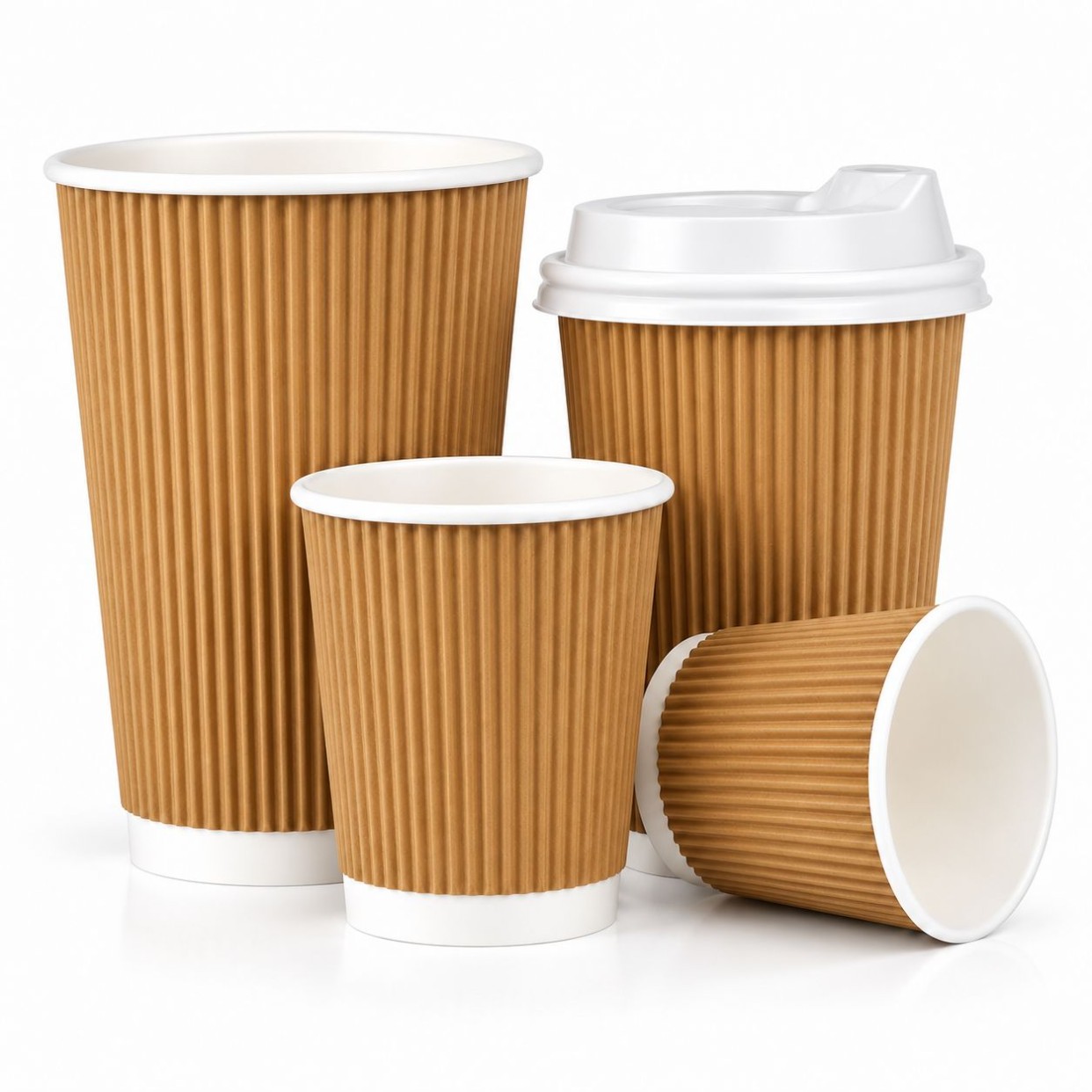 Brown Ripple Paper Cups