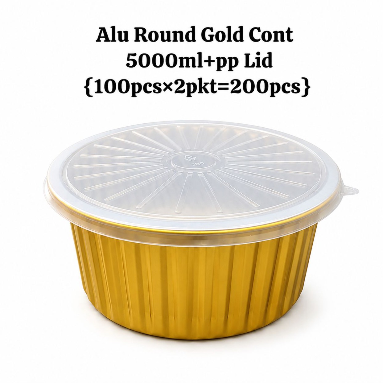 Sushi Aluminum Round Container with PP Lid