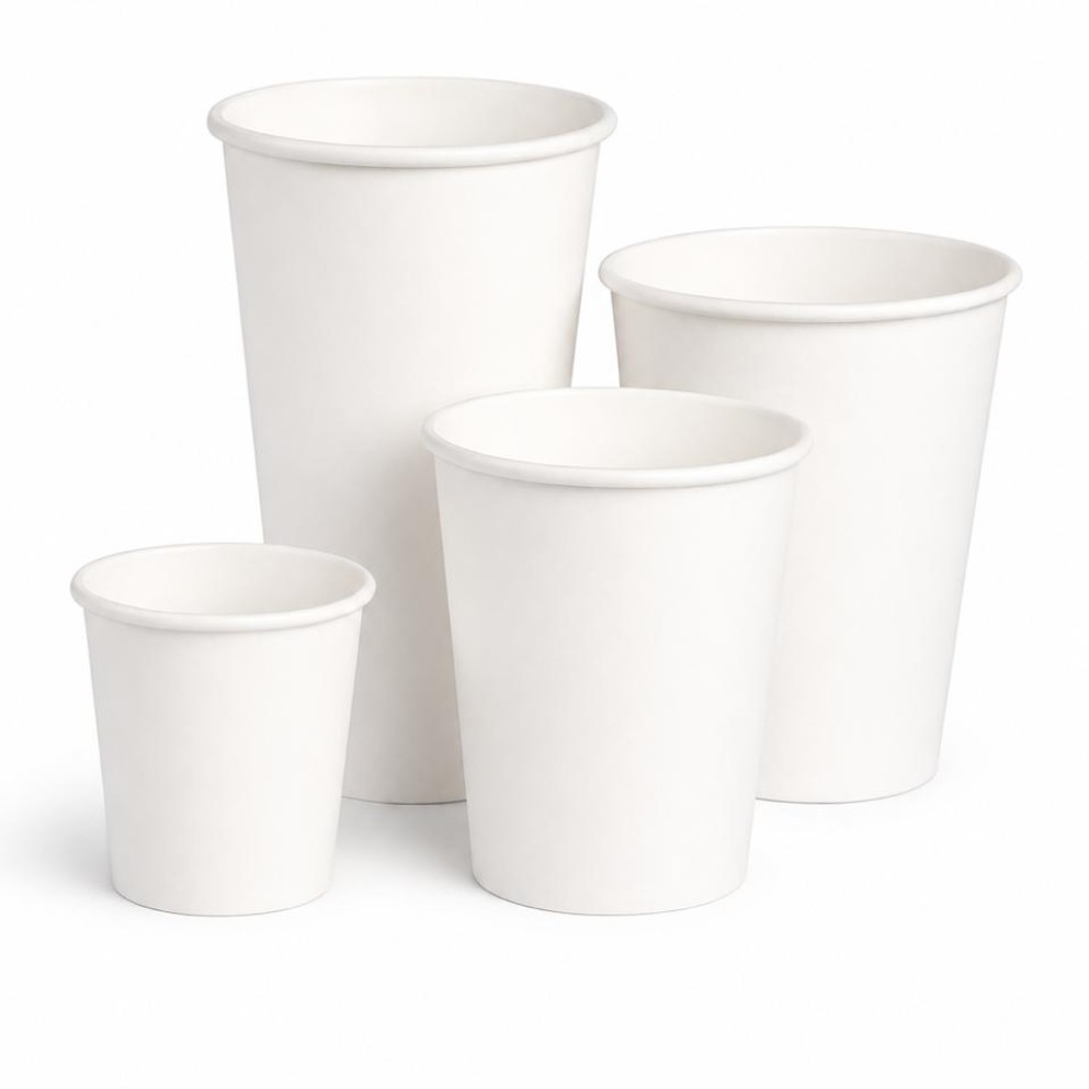 Heavy Duty White Single Wall Paper Cups