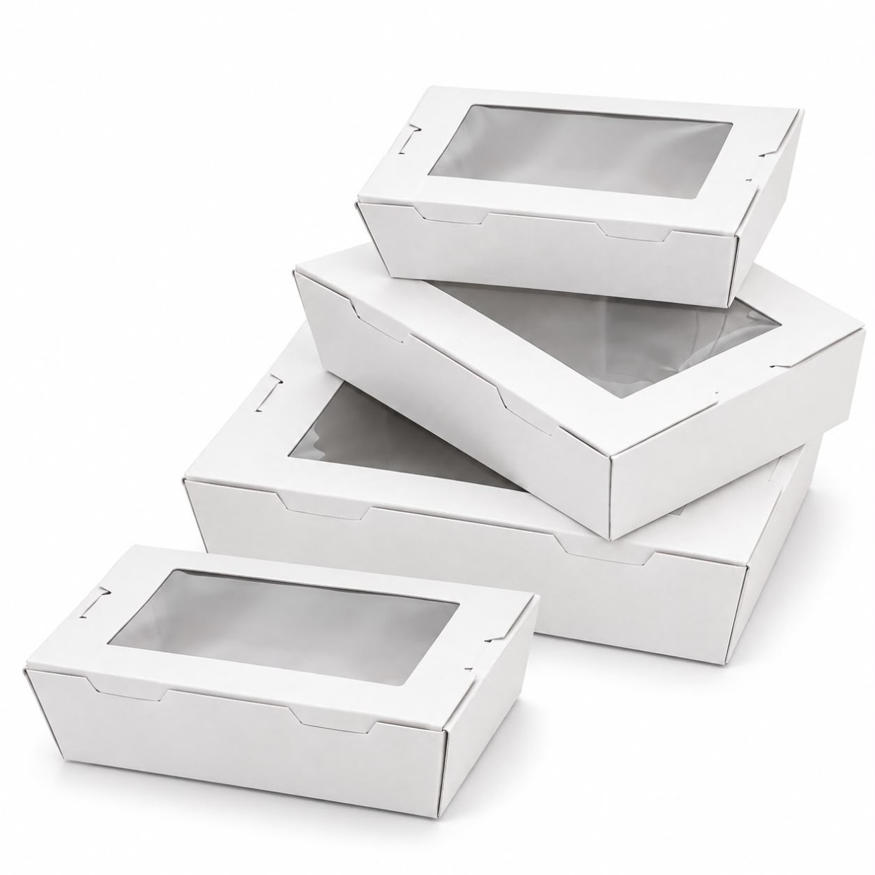 White Meal Box with Window